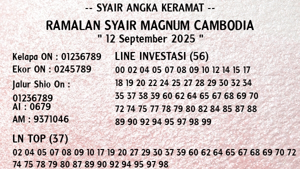 Prediksi Magnum Cambodia