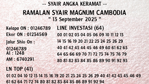 Prediksi Magnum Cambodia
